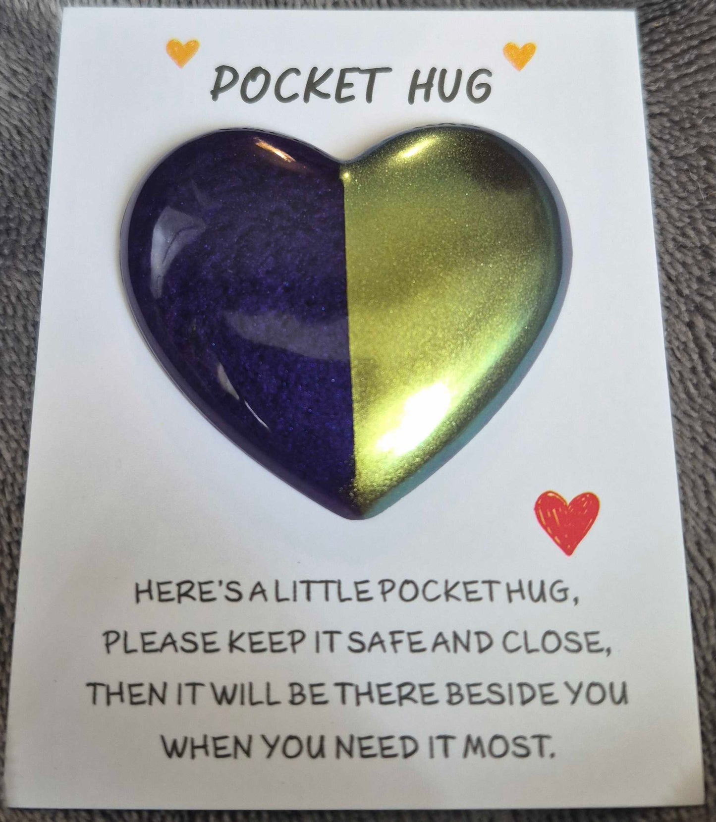 Unique Resin Heart Pocket Hug