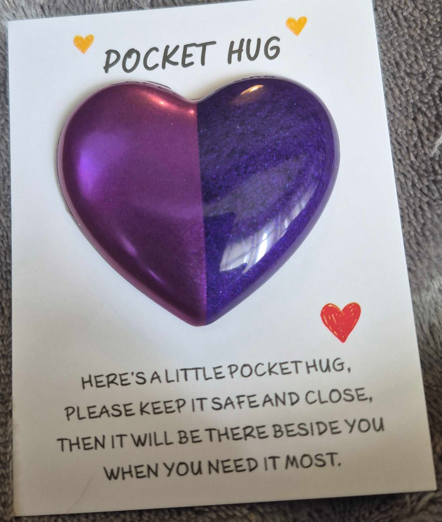 Unique Resin Heart Pocket Hug