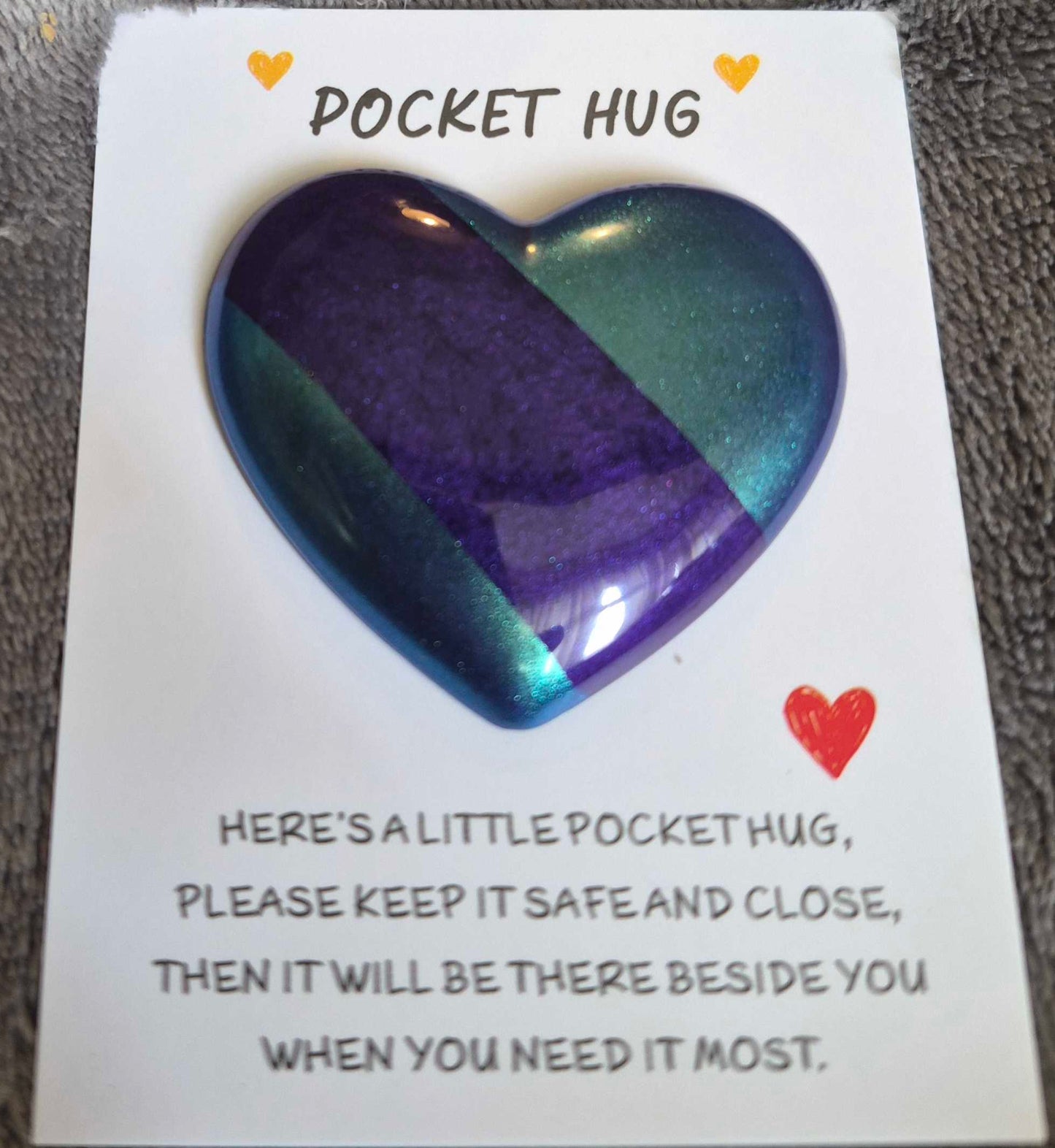 Unique Resin Heart Pocket Hug