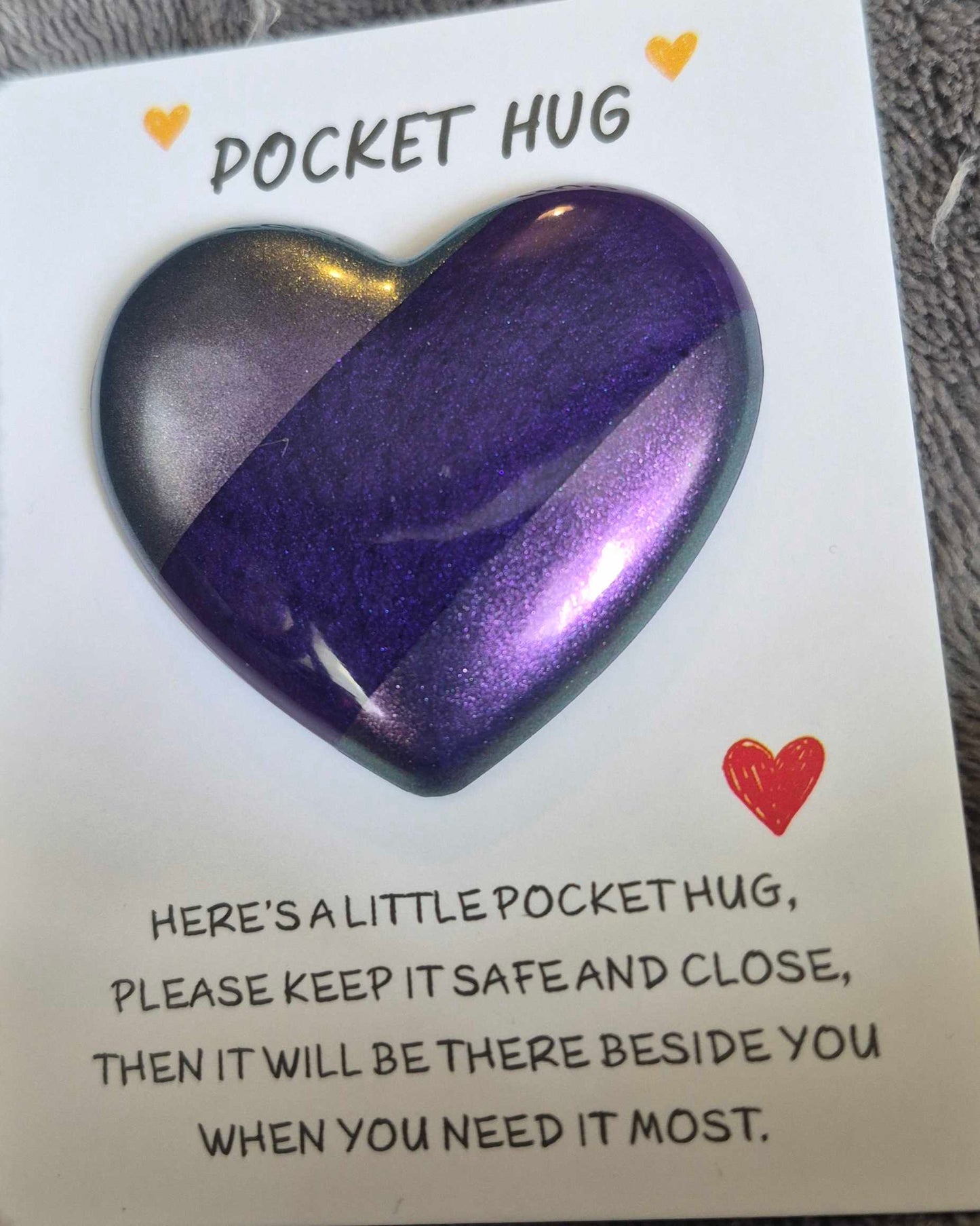 Unique Resin Heart Pocket Hug
