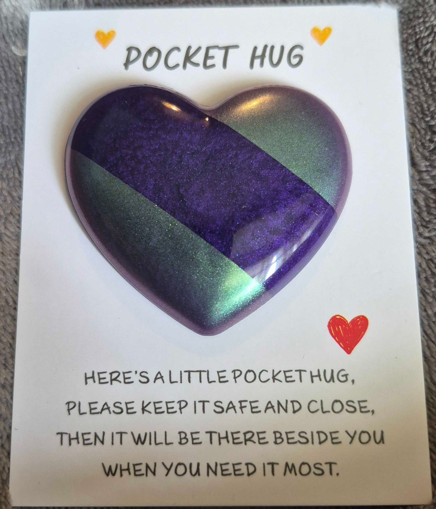 Unique Resin Heart Pocket Hug