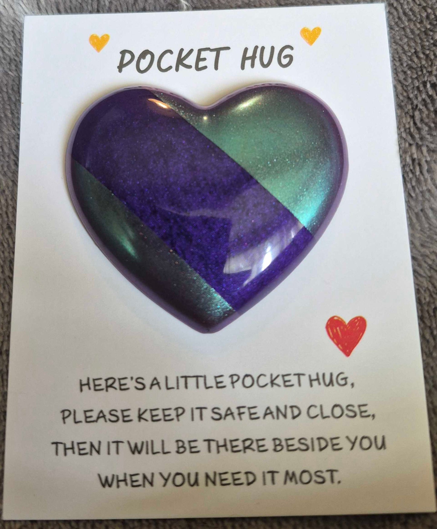 Unique Resin Heart Pocket Hug